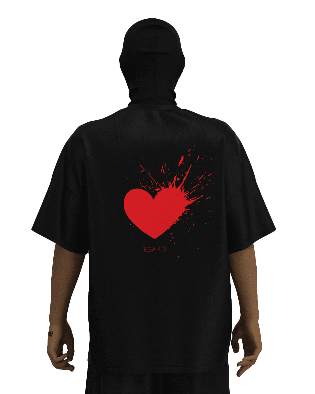 Prenda negra Drop 11 - Corazon salpicado - The Blackjack Collection