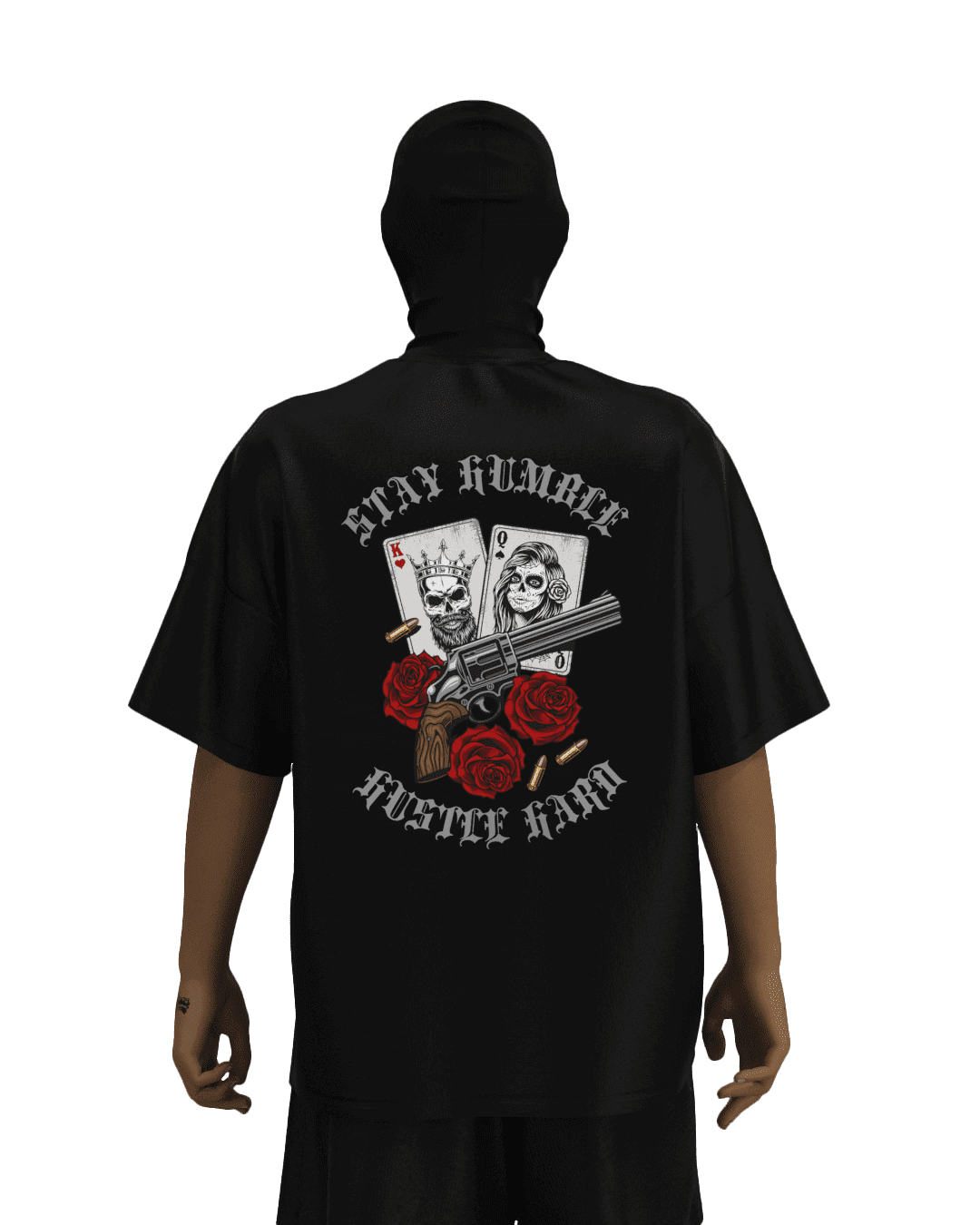 Prenda negra Drop 02 - Roses & Skulls - The Blackjack Collection