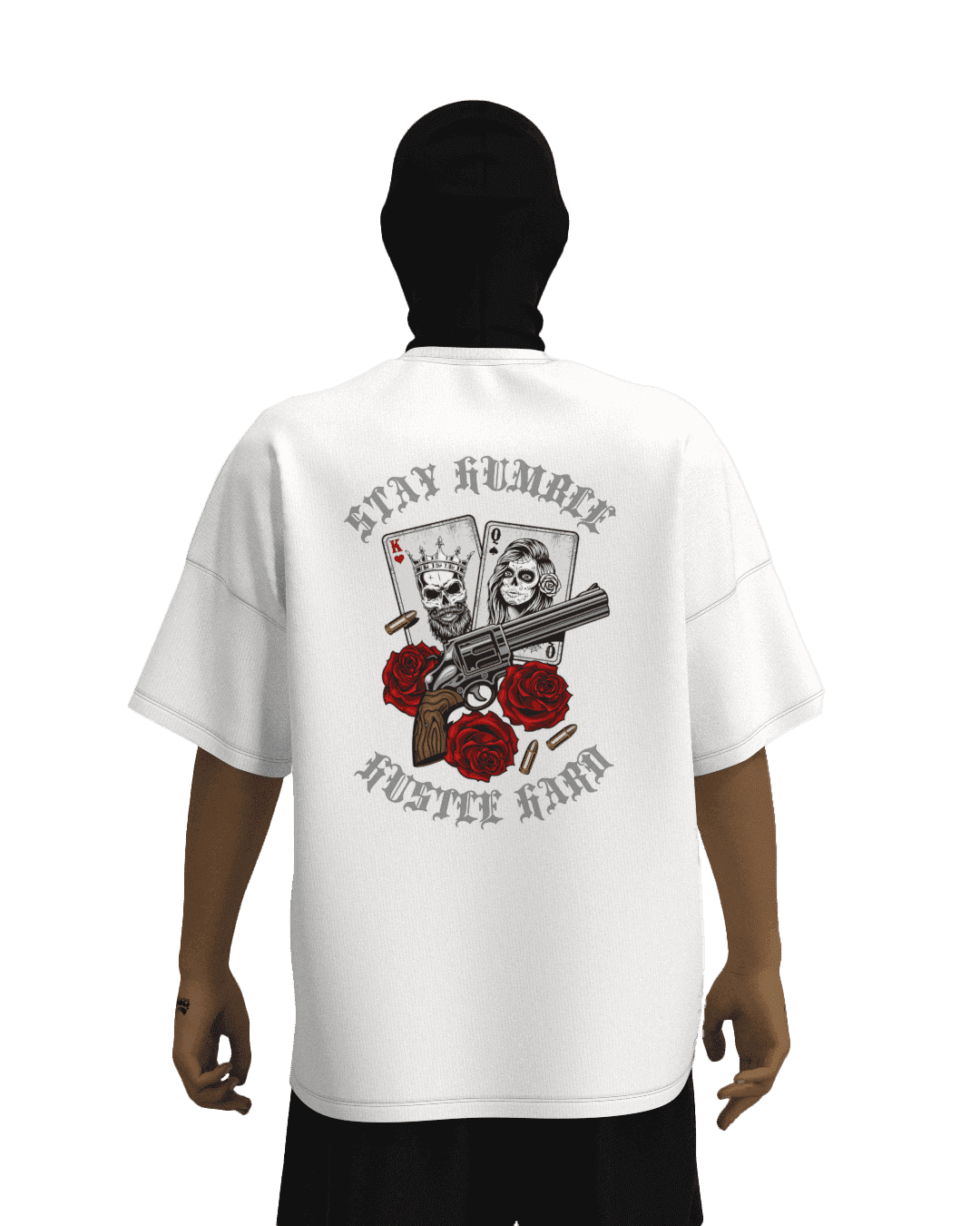 Prenda blanca Drop 02 - Roses & Skulls - The Blackjack Collection