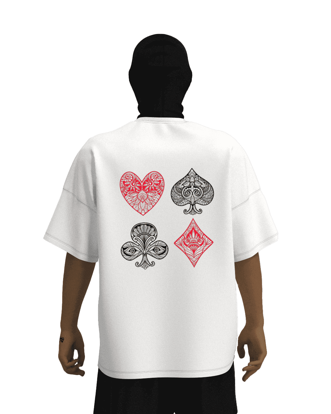 Prenda blanca Drop 07 - Black and Red - The Blackjack Collection