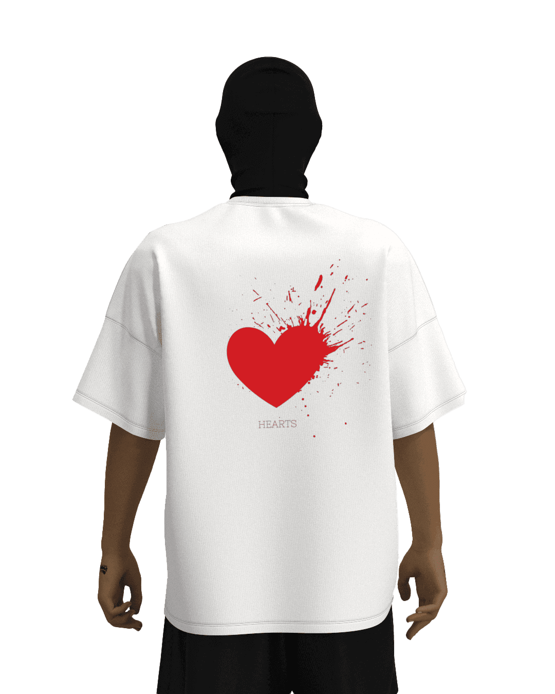 Prenda blanca Drop 11 - Corazon salpicado - The Blackjack Collection