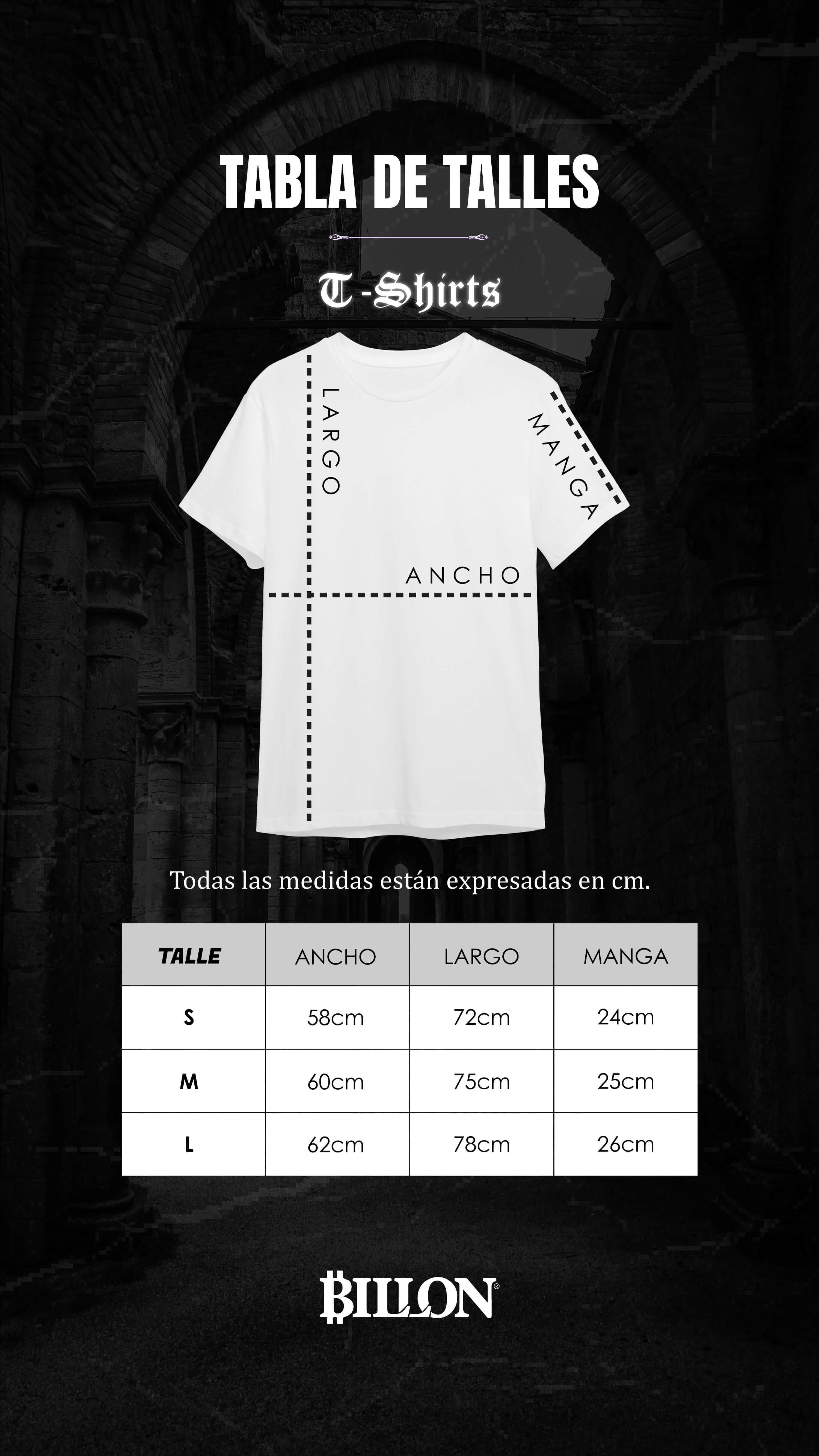 Guía de talles de prendas Billon